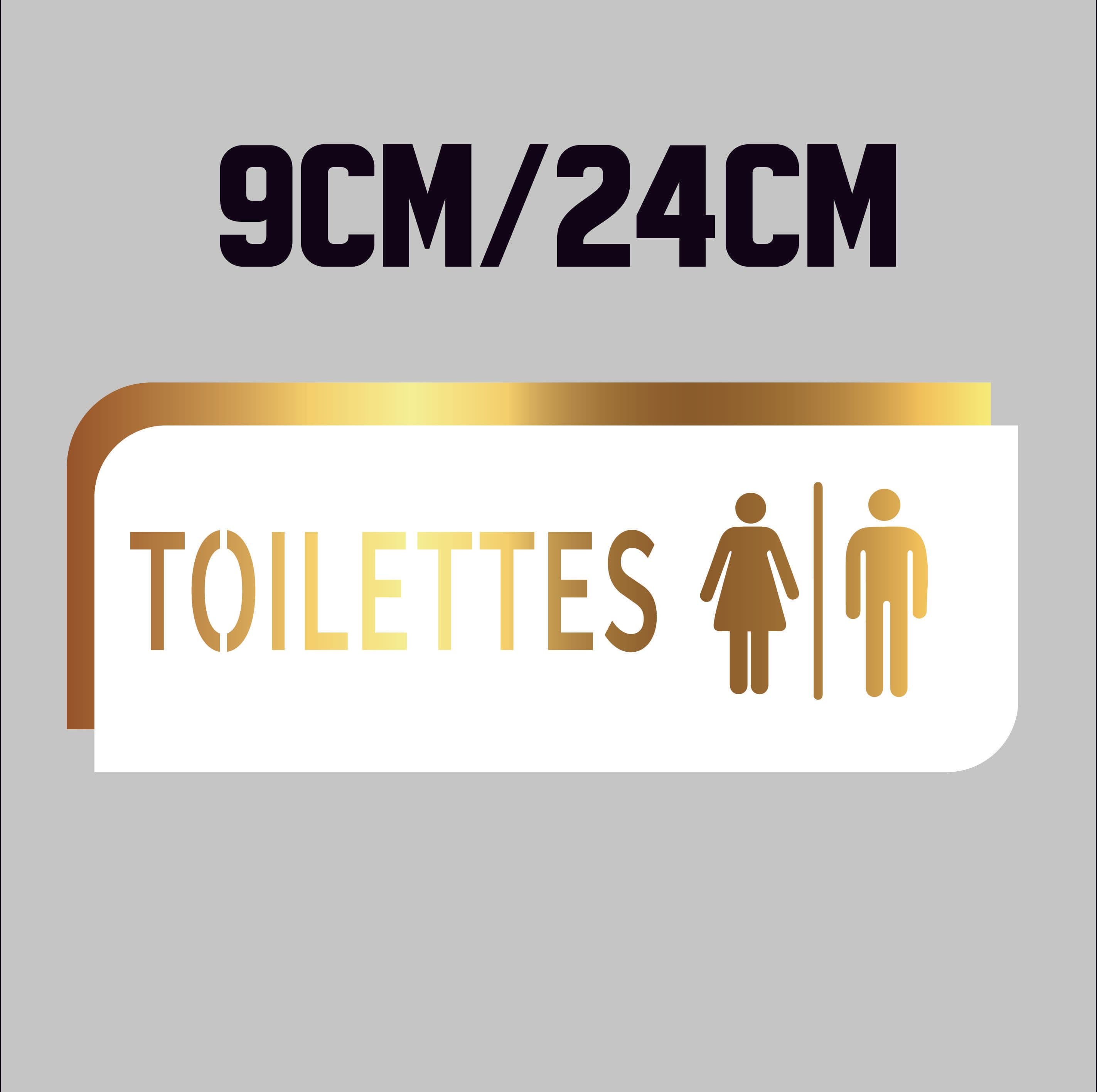 Plaque signalétique (toilettes, réception, étage) — Acier inoxydable brossé