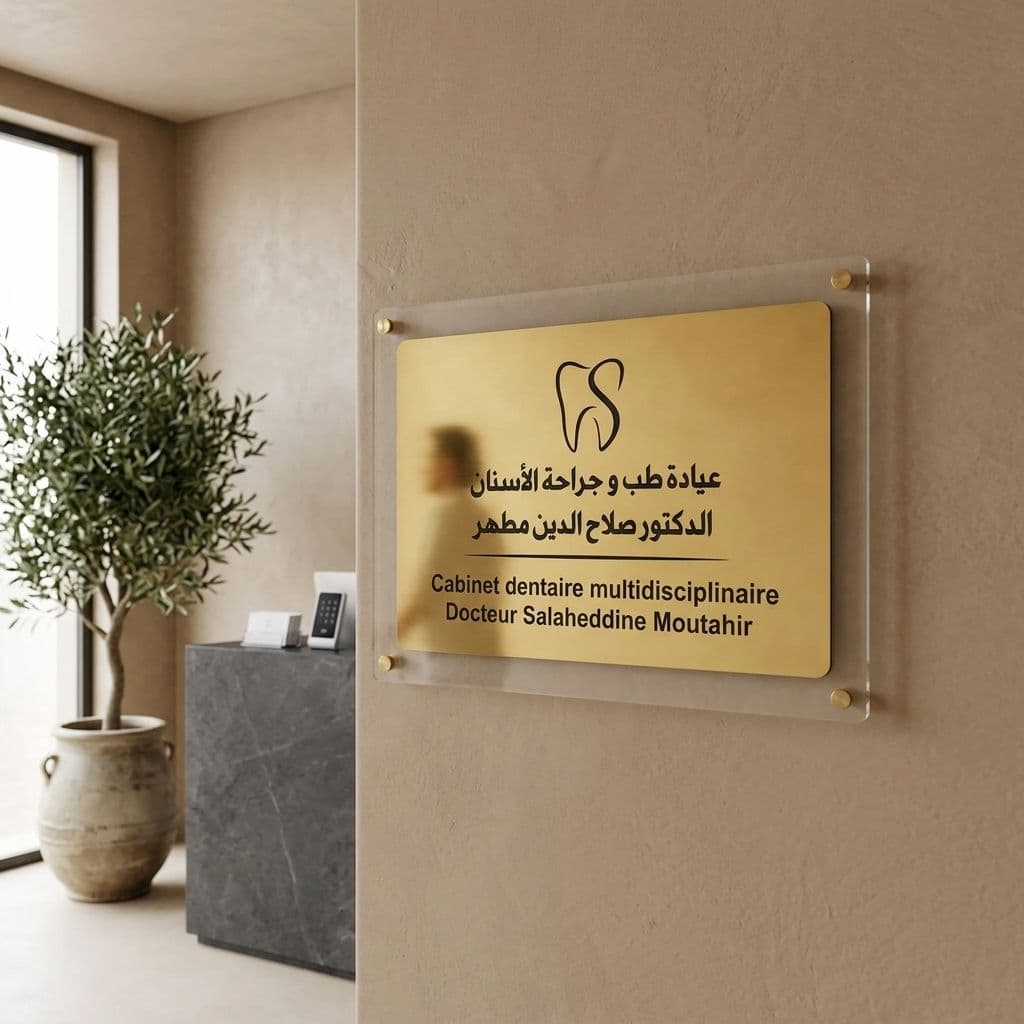 Plaque professionnelle architecte — Design moderne — Plaque professionnelle —20x30 cm