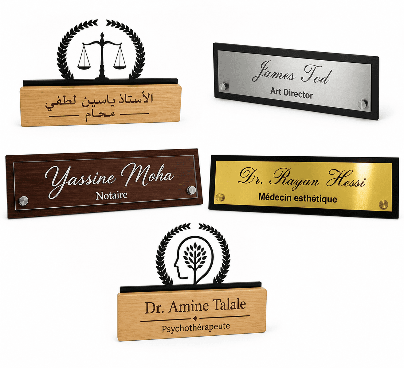 Plaques de bureau